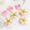 Gifts for women 100PCS Artificial Flowers Wedding Decorative Christmas Wreaths Silk Roses Head Wholesale Bridal Accessories Clearance Home Decor