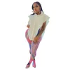 デザイナーレギンス女性ズボン2022ファッションカジュアル印刷パンツ多色スリムセクシーメッシュ弾性ストッキングヨガ衣装