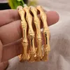 Dubai 18K Gold plattiert Armband Blumen Afrikanische Braut Glück Bambus Armreifen Hochzeit Schmuck Geschenke für Frauen Bangle7646364