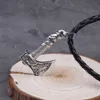 Wolf och Raven Slavic Amulets Talismans Viking Odin Axe Halsband Hängen Norska Vikingar Smycken Turkiska Män Wicca