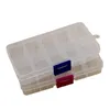 Groothandel-Praktische Verstelbare Plastic 10 Compartiment Opbergdoos Case Kraal Ringen Sieraden Display Organizer Container ToolBox 65*130*21mm DH8568