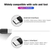 2 i 1 typ C Micro USB-splitterkablar Laddning för två USBC-enheter Laddare Cord Mobiltelefon Laddare