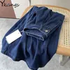 Klassieke Blauwe Zomer Denim Rokken Womens Geplooide Midi Lange Jeans Vintage Zoete Effen Casual Knop Losse Party 210421