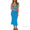 Casual Dresses Spaghetti Strap Long Summer Dress 2021 Backless Cut Out Ruched Midi Bodycon Women Sexy Off Shoulder Party2228