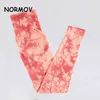 Normov Dames Sexy Bubble Butt Leggings Tie Dye Hoge Taille Naadloze Sport Fitness Push Up Gym Workout 211204