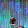 3 * 3m 6 * 3mのカーテン文字列ライト結婚式のパーティーのカーテンの庭のデコのための220V 110 Vの妖精の明瞭なライト