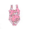 Swan Flamingi Dzieci SwimweaWer Jednoczęściowy Summer Swimsuit Cute Bather Suit Bikinis Babykids Girl Swim Beach Nosić 943 Z2