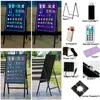 Neuartige Beleuchtung, bunte LED-Tafel-Sets zum Lernen, für Kinder, die DIY-Tafeln lernen, fluoreszierende Schrift, Werbung, Ladenwerbung, beleuchtete Hängebotschaft