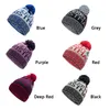 50%off 6 Colors Autumn Knitted Beanie Warm Skull Caps Woolen Hat Christmas Men and Women Earmuff Head Hats 9303 300pcs