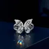 Sterling Silver 925 Anello Charms Anelli di Farfalla di modo coreano per le donne ragazze adolescenti accessori gioielli pregiati anti allergico