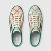 Sneaker gglies Designer Tennis Web 1977 Chaussures en toile Nouveau tissu de lin multicolore haute couleur Hommes ACE Vert et rouge JJ72