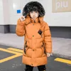 Kinderkleding Big Boys Teen Kleding Warm Down Cotton Patded Winter Jassen Hooded Jas Dikke Bovenkleding Kids Parka 211203