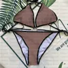 Selling 20 styles Swimsuit Classics Brown Bikini Set Women Fashion Swimwear IN Stock Bandage Sexy Bathing Suits With pad tags2914