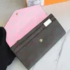 Bolsa de bloqueio de bolsa de grande capacidade bolsas de embreagem Cartão de couro Organizador de bolsas femininas come box264e