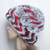 Chapéus de Pele de Inverno Mulheres Natural Rex Coelho Cap Russo Feminino Headgear Beanies Quentes Tampões de Cabelos Fur Knitting Ear Protetor