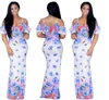 Vestido de tirantes con estampado de flores para mujer, vestidos largos sexis a la moda para mujer, falda de playa, Top de tubo, vestido de cola de pez