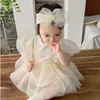 vestido de bebé de hilo de algodón