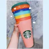 Flash Proszek błyszczący wielokrotnego użytku z tworzywa sztucznego kubek z pokrywką i słomy kubek, FL OZ, lub Party Starbucks Moon