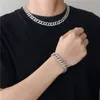 Collana a catena a maglia cubana da 13 mm Collana ghiacciata con pavé di Miami Rapper Girocollo Collane lunghe Figaro Accessori Uomo Donna Gioielli