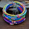 Cavigliere Boho Argilla colorata Diametro 4 mm Braccialetti alla caviglia in ceramica morbida fatti a mano Gioielli da spiaggia per piedi Marc22