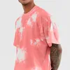 T-shirt da uomo Set corti Manica corta Tie-Dye Stampa Tempo libero Magliette maschili 2 pezzi Set completo Estate Casual Top Tees Abbigliamento X0610