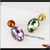 Dangle & Chandelier Delivery 2021 Luxury Ab Style Waterdrop Statement Big Gem Party Wedding Crystal Drop Earrings Jewelry Gift Ve7Fl