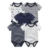 Född pojke kläder 5st stjärna utskrift spädbarn bodysuit casual baby flicka sommar jumpsuits set barn bebis kostymer Ropa para bebes 211101