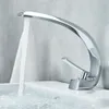 Chrome bassin polonais robinets de salle de bain mélangeur robinet laiton lavabo robinet robinet simple manche simple bassin bassin grue robinet