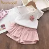 Girls Casual Sets Cool Top and Pants Girl Outfits Clothes Baby Kids Sweet Costumes Children Clothing 2 6Y 210429