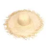 Femme fille fait à la main en plein air voyage large bord plage soleil chapeaux Protection chapeau chapeau de paille G220301
