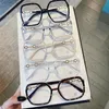 サングラスブルーライトブロック特大メガネフレーム女性ヴィンテージ黒厚い眼鏡男性用光学コンピュータ眼鏡