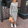 Tre-Piece Women's Sports Suit Light Gray Hoodie Sweatshirt Ställer High Street Elegant Kvinna Casual TrackSuit 210414