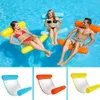 DHL Floating Bed Pool Water Hammock Lounge Stol Sommar Uppblåsbar Fällbar Dual-Purpose Backrest Row Nöjeslista Recliner Sofa Partihandel