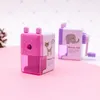 Cartoon Portable Pencil Sharpener Handheld Manual Sharpeners Kids Gift Students Prize School Stationery Office Supplies JY0611