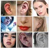 2st 20g 0.8mm tunn falsk näsring Septum Helix Näsborre Piercing Labret Lip Fake Piercing Titan Cartilage Fake Earrings Hoop Y1118