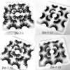 거짓 속눈썹 7 쌍 20 ~ 25mm 3D 가짜 밍크 수제 가짜 긴 솜털 속눈썹 얇은 밴드 확장 큰 눈 화장 도구