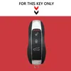 Zinc Alloy Car Key Case Shell Fob Skal för Porsche Boxster Cayman 911 Panamera Cayenne Macan Gift för man med nyckelkedja