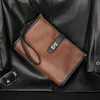 Factory Outlet mens shoulder bags street printed envelopes handbag vintage leathers storage wallets multifunctional colour matching leather men mobile phone bag