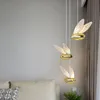현대식 LED 벌이 매달린 램프 램프 픽스처 침실 침대 옆 거실 부엌 식탁 장식 바 장식 펜던트 라이트