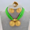 Anniyo bricolage corde chaîne éthiopienne ensemble de bijoux couleur or érythrée Style ethnique Habesha pendentif boucles d'oreilles bague 2171065840555