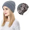 Beanie/Kafatası Kapakları Beanie Kış Şapkaları Kadınlar İçin Knited Sleepy Hat Ladies Sıcak Kap Kore Kırmızı Siyah Sarı Delm22