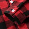 Försäljning Boys Shirts Classic Casual Plaid Flannel Barn T-shirts för 2-8 år Kids Boy Wear 210713