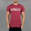 Men039s Bodybuilding Fitness Fitness Tshirt a maniche corta Gym Shirt alfaleta Camicia muscolare in cotone Tshirts7402951