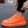 Sneakers Women 2020 Fashion Vulcanized Shoes Lover Lace-up Casual Shoes Orange Basket Shoe Breathable Walking Men Flats H1115