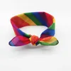 Festival Rainbow Kleurrijke Zeven Strepen 55x55cm Unisex Katoen Pocket Square Sjaal Hoofdband Bandana Gay Parade Polsband Tie JY18 Y1020