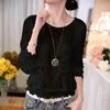 Spring Lace Shirts Long Sleeve White Women Blouse Chiffon Tops for Summer Sexy Top Female 51C 210427