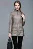 Frauen im Herbst Winter Ultraleichter Dünn 90 Ente Down Long Jacket Female Female Ultra -leichter schlanker fester Jacken Wintermantel tragbarer PA7425011