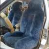 Car Seat Covers 2022 High Quality 100% Australian Wool Cover Winter Warm Natural Cushion 1 PC White Front246P