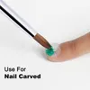 Glitter Handvat Nail Art Brush 100% Nylon Manicure Acrylic Nails Round Arts Borstels 7 Maten DIY Tools