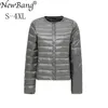 Bang Brand Femmes Doudoune Ultra Léger Femmes Manteau Sans Col Plume Léger Portable Mince Mince s 211018